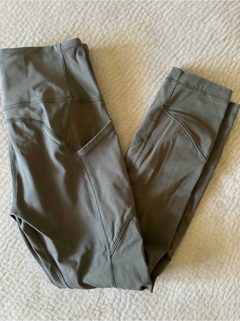 Lululemon - Align High-Rise Olive Green Pocket Leggings - Women sz 6
